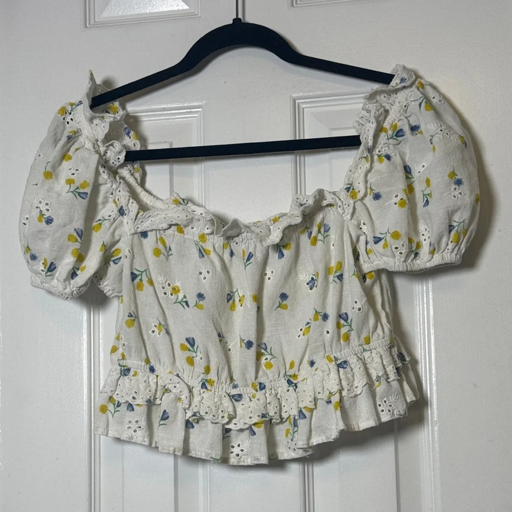Zara floral puff